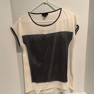 Metaphor Ivory and Black Patterned Blouse